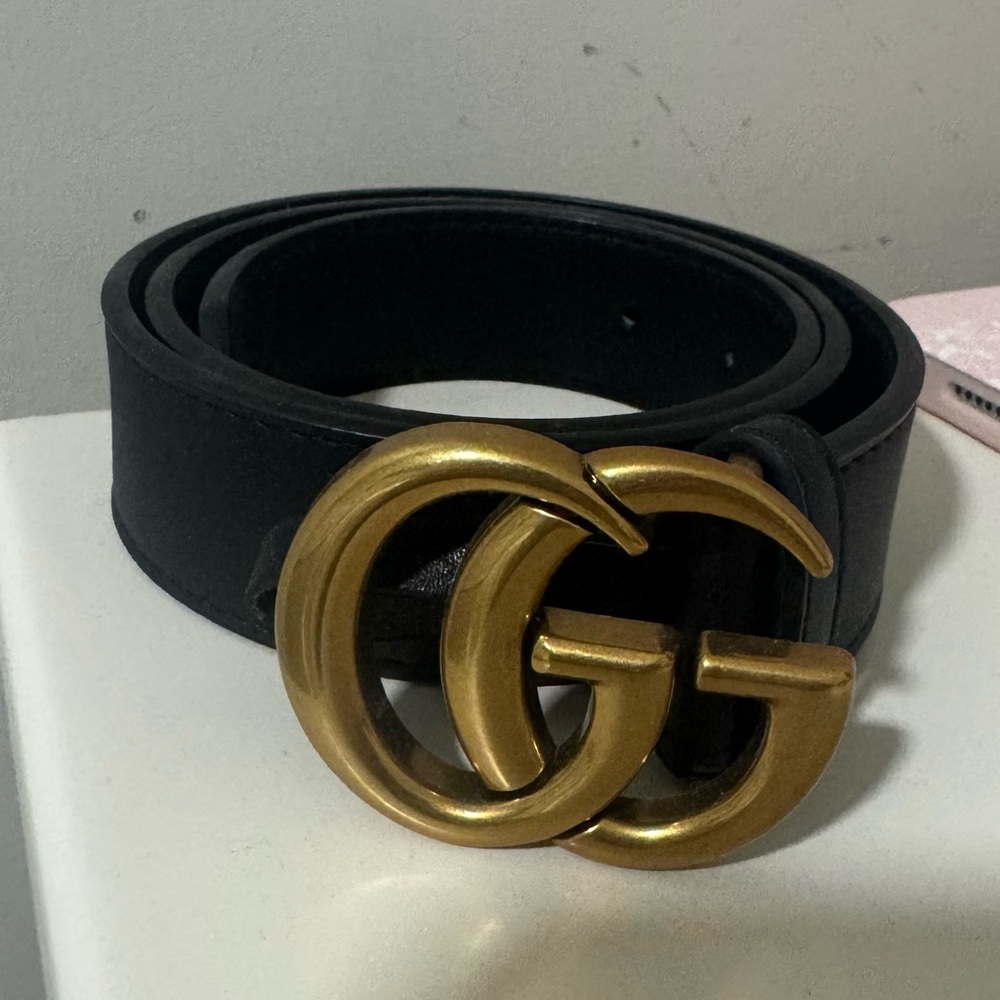 Gucci Dark Gray Leather Belt